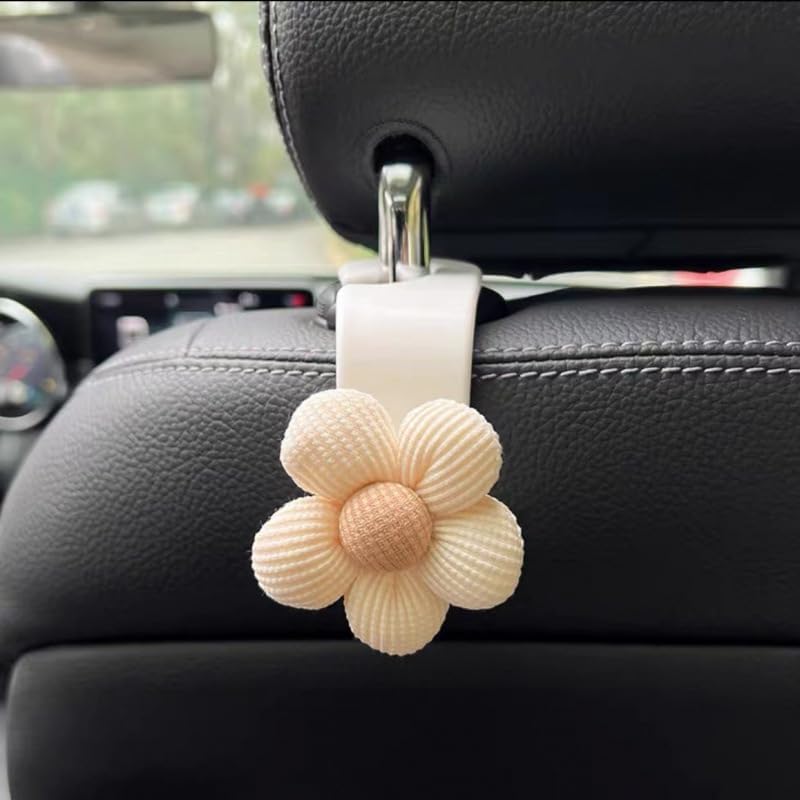 LIFOPY 2 Pack Car Purse Hooks, Cute Bow Car Seat Headrest Hook Hanger for Purses and Bags, Space-Saving Car Accessory(Darkbrown) - Image 4
